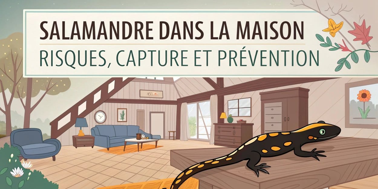 Salamandre dans la maison : risques, capture et prévention