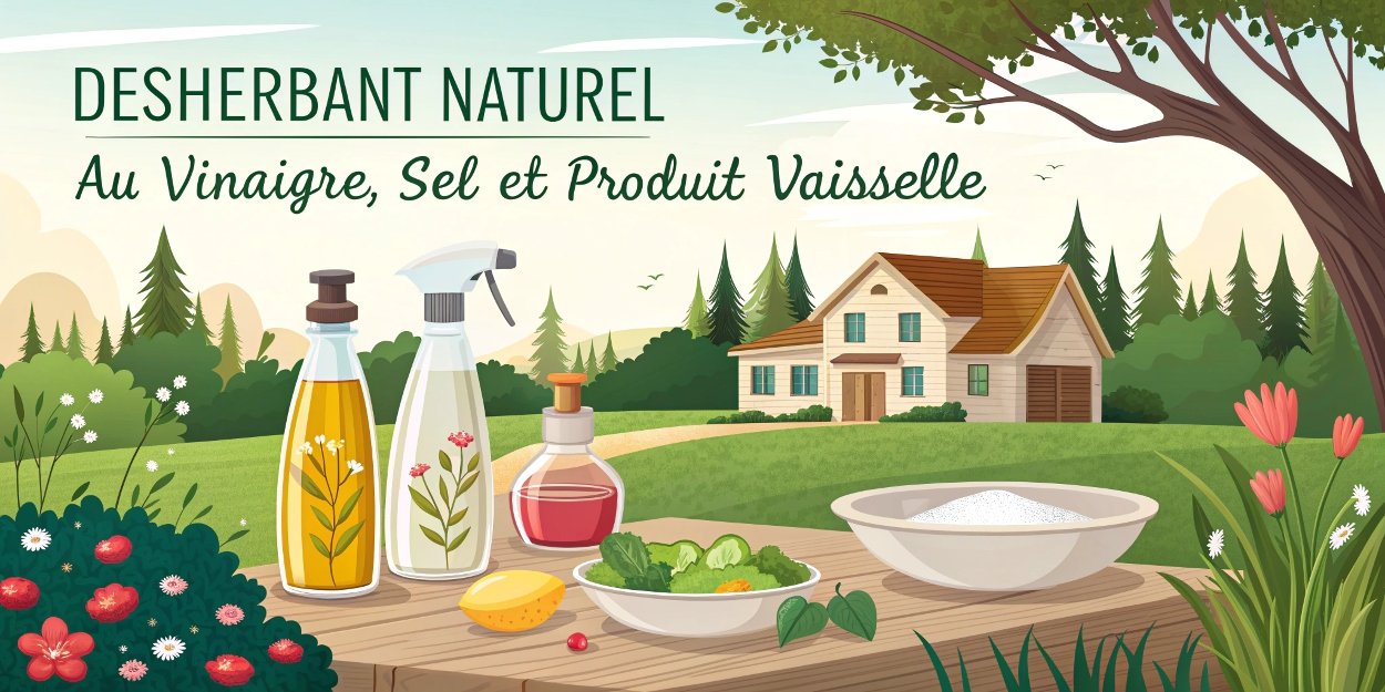 Désherbant naturel au vinaigre, sel et produit vaisselle : recette et guide d’utilisation