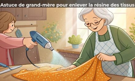 Astuce de grand-mère pour enlever la résine des tissus