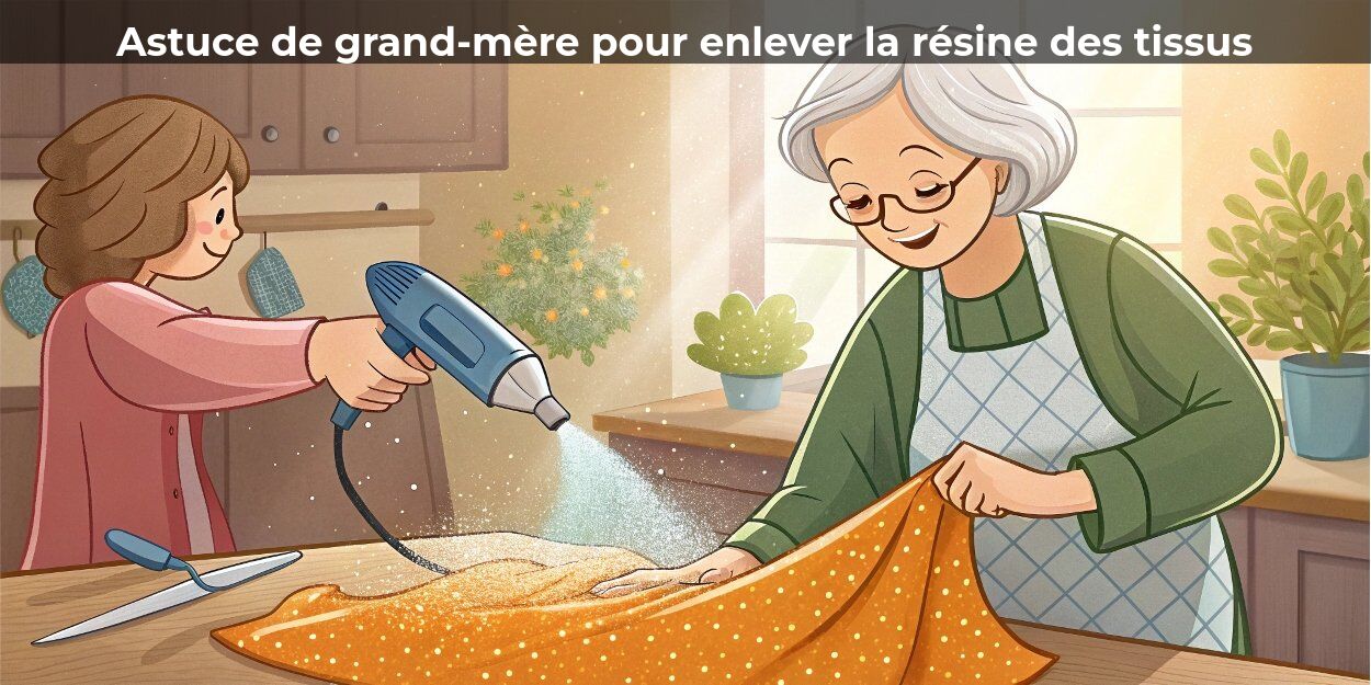 Astuce de grand-mère pour enlever la résine des tissus