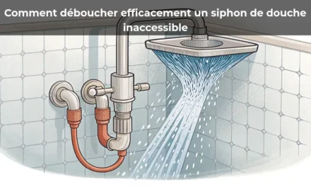 Comment déboucher efficacement un siphon de douche inaccessible