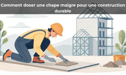 Comment doser une chape maigre pour une construction durable